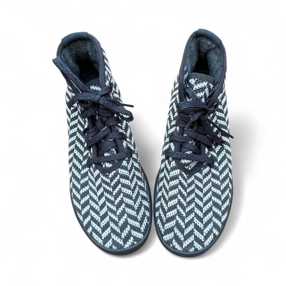 Allbirds Limited Edition High Top Wool Tree Toppers Shoe Gray Patterned Print - Picture 1 of 9